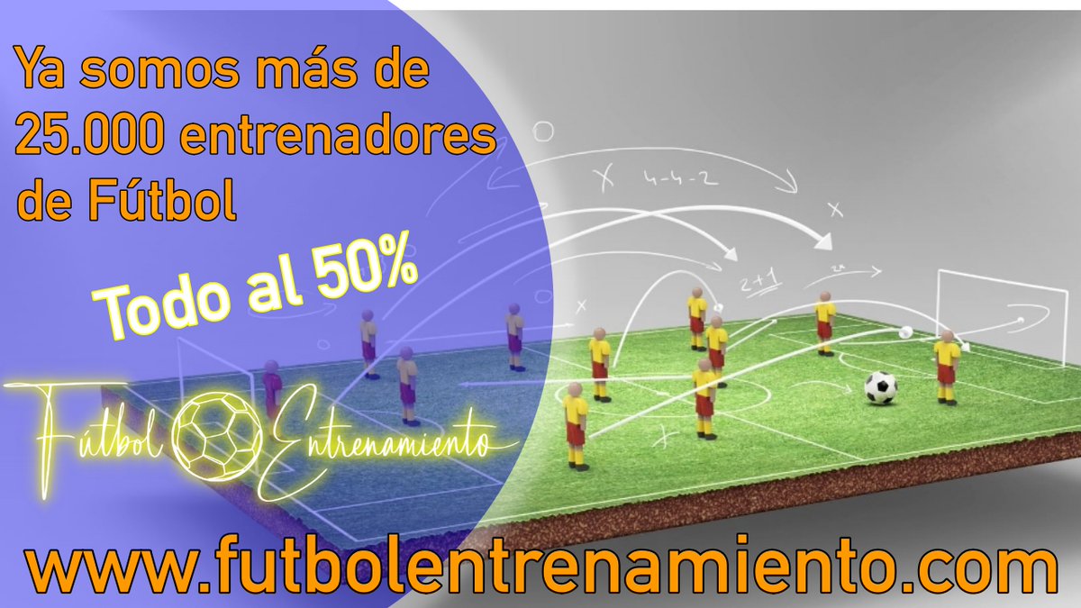 MatasToni's tweet photo. Ya somos +25.000 Entrenadores de Fútbol en YouTube.
Para celebrarlo, este fin de semana, toda la web tiene un 50% de descuento:
https://t.co/AWJ0xcosr9

Suscríbete al Canal YouTube y colecciona un Ejercicio de Entrenamiento cada semana:
https://t.co/KQ9VNkCgRi

#futbol #football https://t.co/UjVEwXCWRB