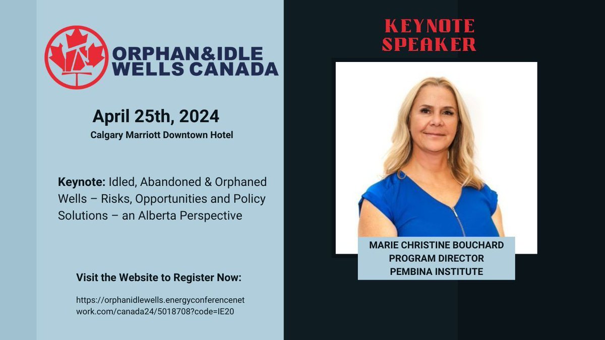 MC Bouchard, Program Director, Oil and Gas is presenting at the Orphan & Idle Wells Canada Conference in Calgary next week. Join MC for a discussion on environmental and social risks – and the policy & regulatory solutions – of non-producing wells. 👉 bit.ly/448jCrA