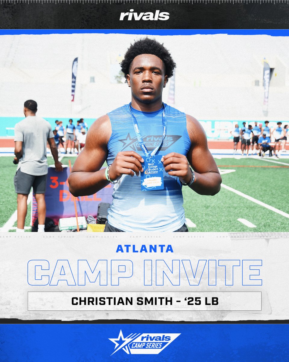 ✅INVITE STAMPED ✅ Name: Christian Smith Position: LB Class: 2025 Height/Weight: 6-3/226 🏫: Harrison High School Hudl: bit.ly/49G6tHn @28ChristianS | @RivalsCamp | @ncsa | @TeamVKTRY | @JohnGarcia_Jr