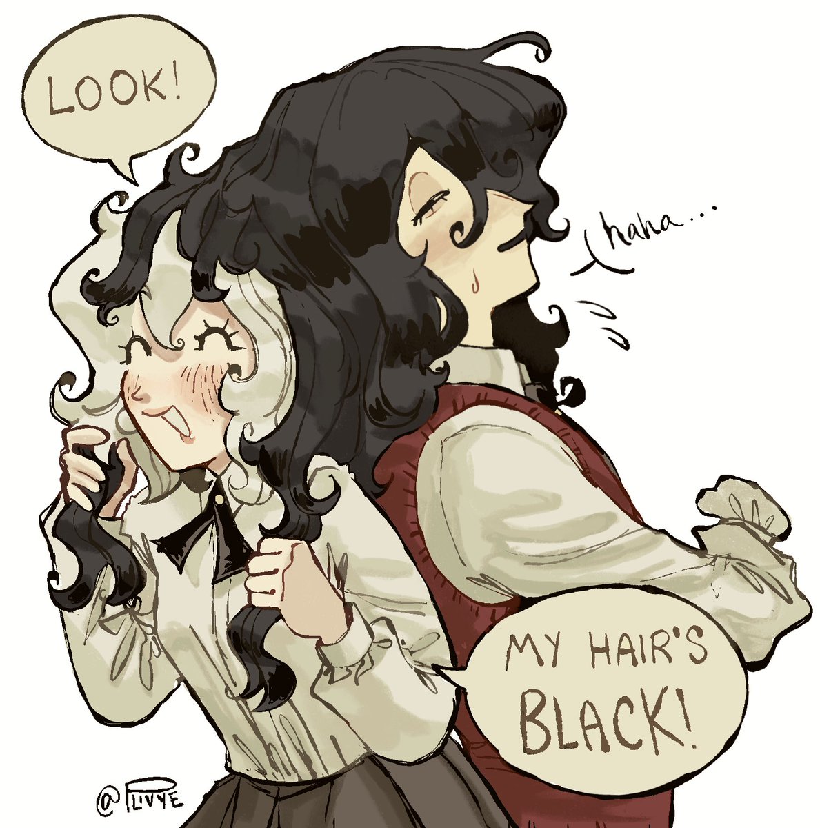 VIX’S HAIR IS BLACK!