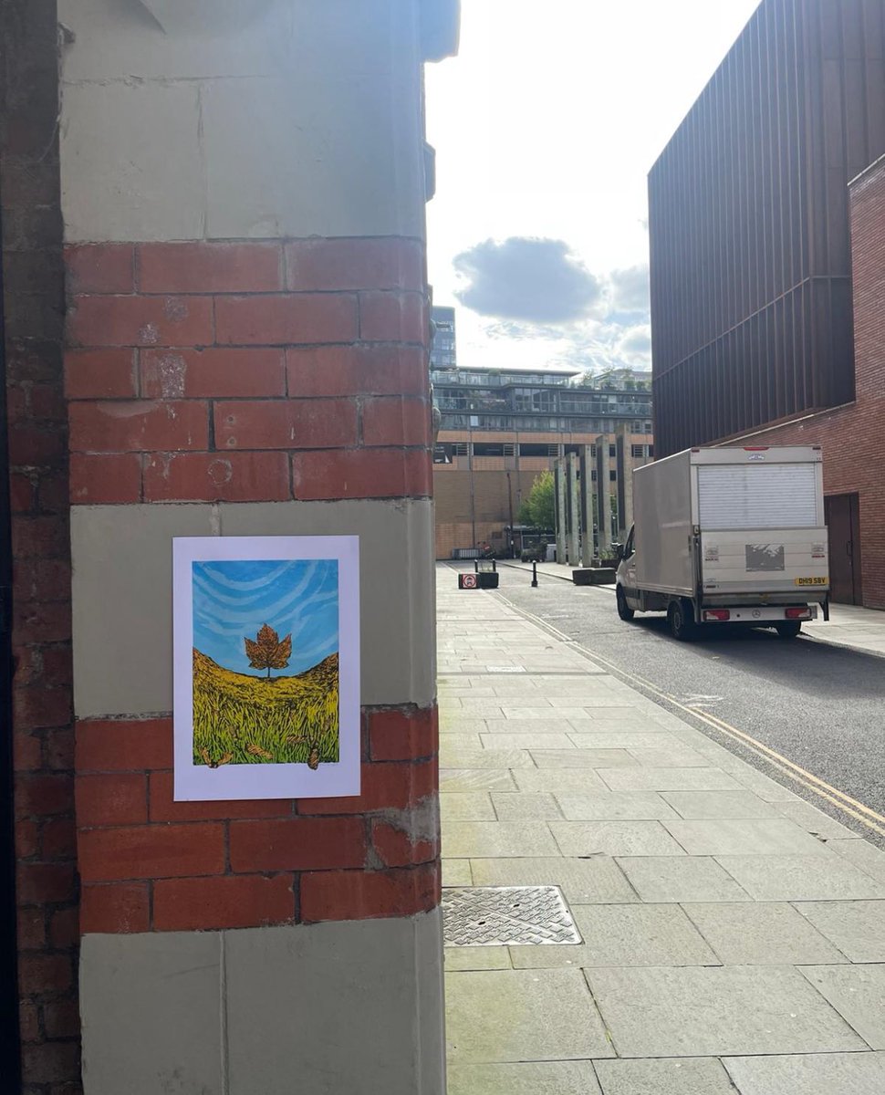 There are some planters are trees on the square in #Ancoats. We must celebrate our plant life and all it attracts, a little here and there might not seem much but once gone we feel the gap. It’s #finderskeepers and @The_RHS are in town! #sycamoregap