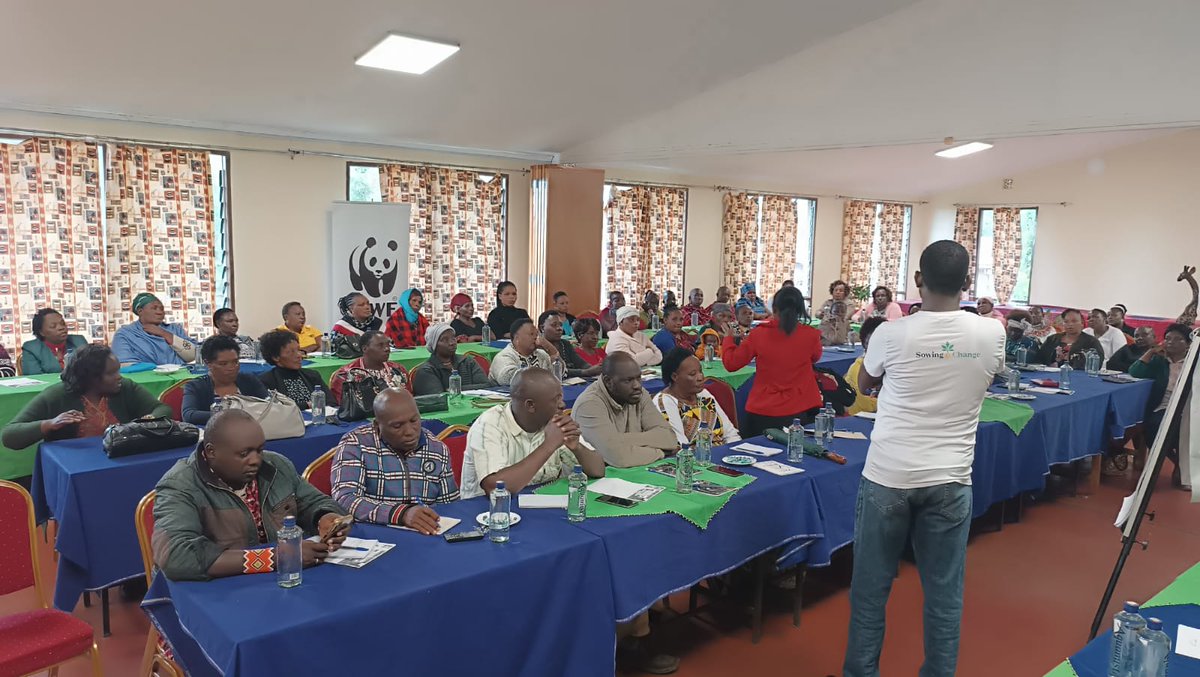 CAREinKenya's tweet photo. The Care-WWF Care Alliance project – Sowing Change Projectconvened 23 women-led groups from Kajiado South for a workshop on Village Savings and Loan Association (VSLA) to foster nature-based enterprises and empower women-led landscape restoration efforts. @WWF_Kenya #SowingChange https://t.co/MgQdpCjXdn