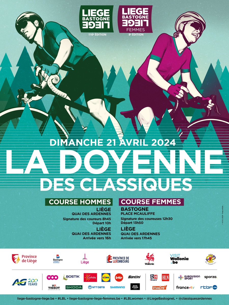 LiegeBastogneL's tweet photo. 🤩 À demain ! 

#LBL | #LBLwomen https://t.co/2G5hZJklPy