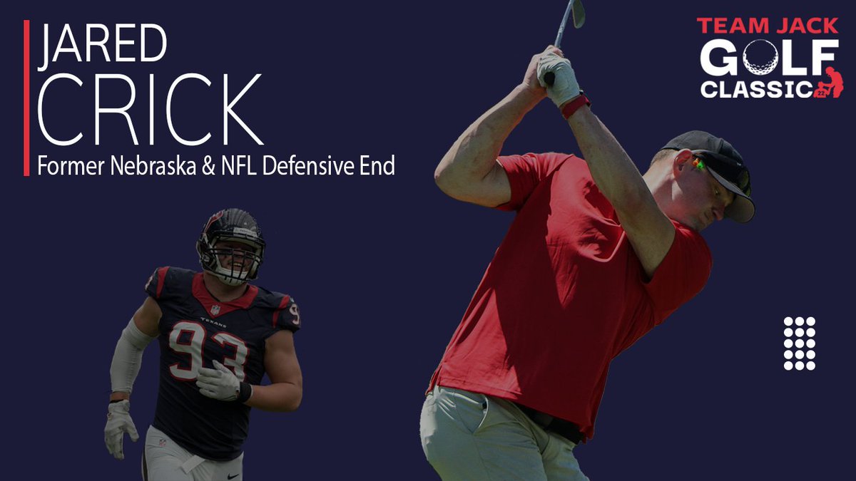 We are excited to have former Husker and NFL defensive end @JrodVCrick playing in the 3rd Annual Team Jack Golf Classic! If you're a golfer and a Husker fan then make plans to join us! bit.ly/3U9Pkkx
