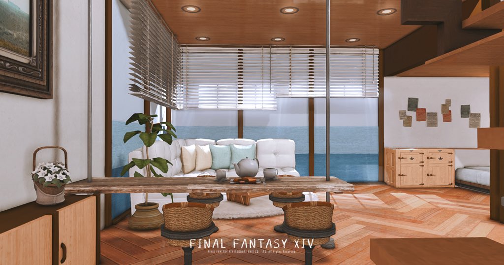 Kaoru_Collapse's tweet photo. Soft orange[S]

An exclusive design cabin for lala!
#FF14ハウジング 
#FF14Housing https://t.co/6lPn1UhD0r