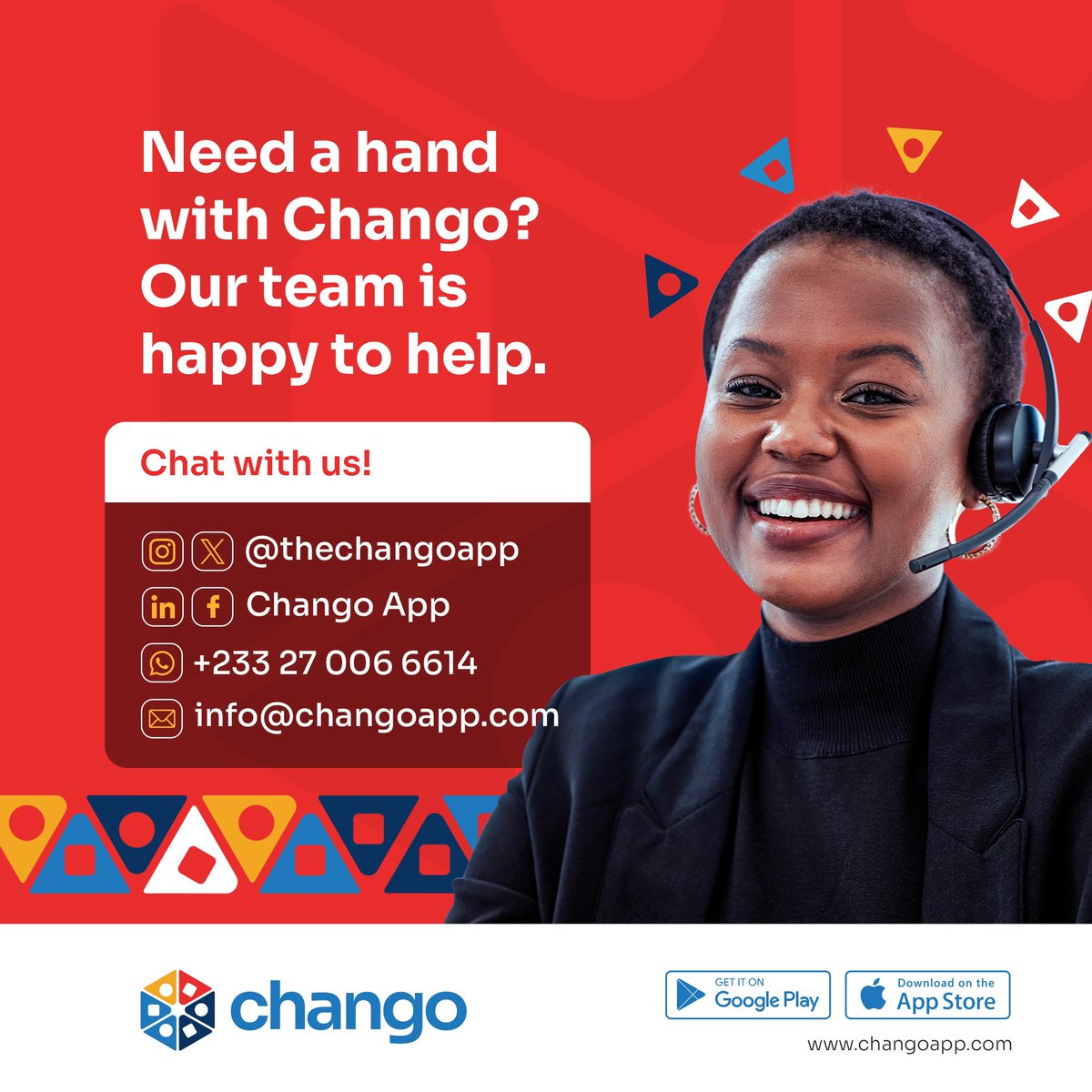 Your convenience is our priority! Our support team is always on standby, ready to assist you whenever you need on any of our channels.💙 Seamless Crowdfunding and Group Contribution starts at changoapp.com #Changoapp #ChangoSupport #Crowdfundingapp #ITConsortium