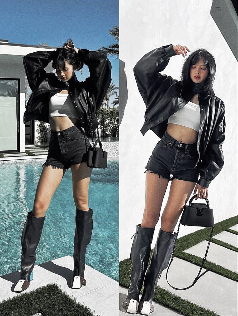 c_hosy's tweet photo. จำได้เลยช่วงที่ LISA มีข่าวกับ louis vuitton มีคนออกมาปรามาสว่าลิซ่าใส่หลุยแล้วระวังเถอะ รอดยากมากก หลุยคือแก่สุด ตัวแม่ยังไม่รอด สรุปพอลิซ่าหยิบมาใส่ แจ็คเก็ต กระเป๋า รองเท้า ปัง! Pop girl สุดๆ 

#LISA #LISACHELLA #Coachella https://t.co/icZXC57mn9