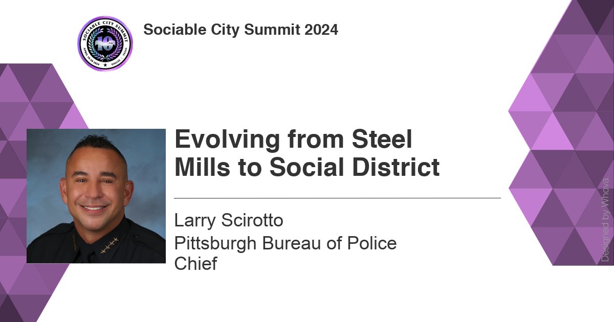 Pittsburgh’s @SouthSidePgh evolved from #steelmills into #socialvenues. Learn about the city’s evidence-based approach to #officerassignment #communityengagement to address crime, violence impacts. PD Chief Larry Scirotto @ChiefScirotto @PghPolice at #RHIsummit24