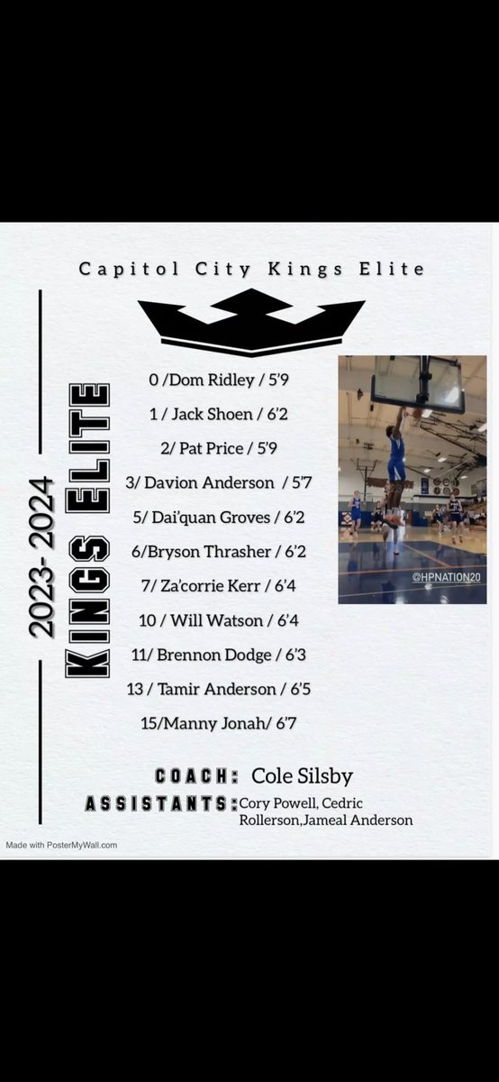 Schedule this weekend for The Platform Tournament:
<a href="/KCKINGSELITE/">Coach Cole Silsby</a> 
<a href="/HardwoodEvents/">Hardwood Events</a>
