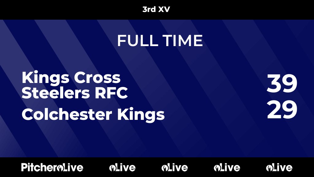 FULL TIME: Kings Cross Steelers RFC 39 - 29 Colchester Kings #KINCOL #Pitchero pitchero.com/clubs/kingscro…