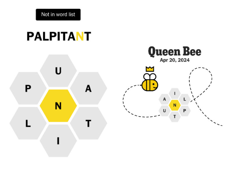 Saturday’s #NYTSpellingBee: I became shipwrecked on an island inhabited by a race of tiny people. #hivemind #nytsb #spellingbee