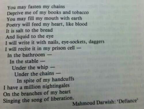 Here are your tortured poets. All from Mahmoud Darwish to Dr. Refat Alareer to Khaled Juma, these are tortured poets. Tortured by longing for a home they can never return to, tortured by the world they were born to for BEING BORN. Palestine, home to the tortured poets department.