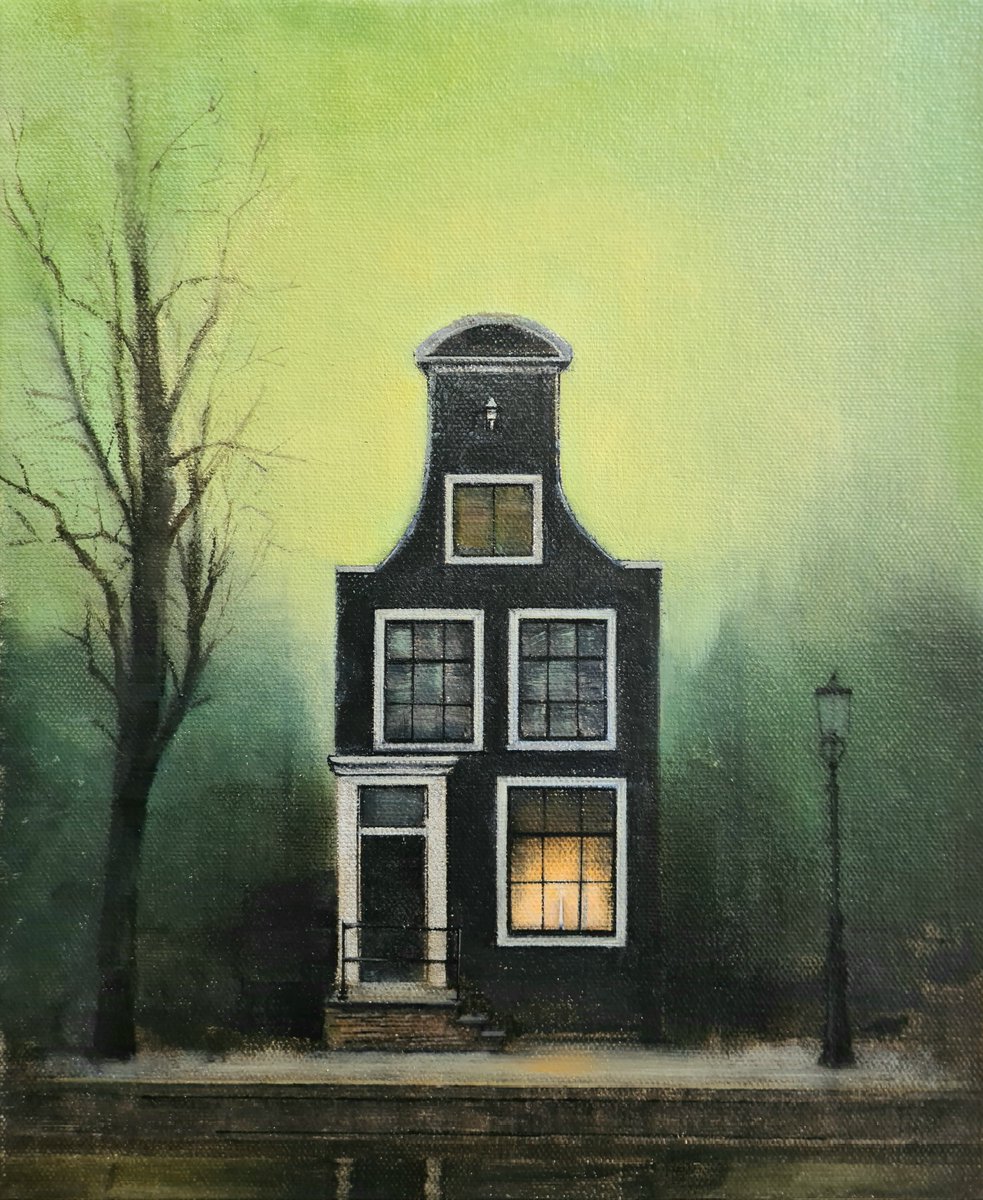 A new painting... 'The Candlemaker's House' Oil on Canvas 12x10 inches