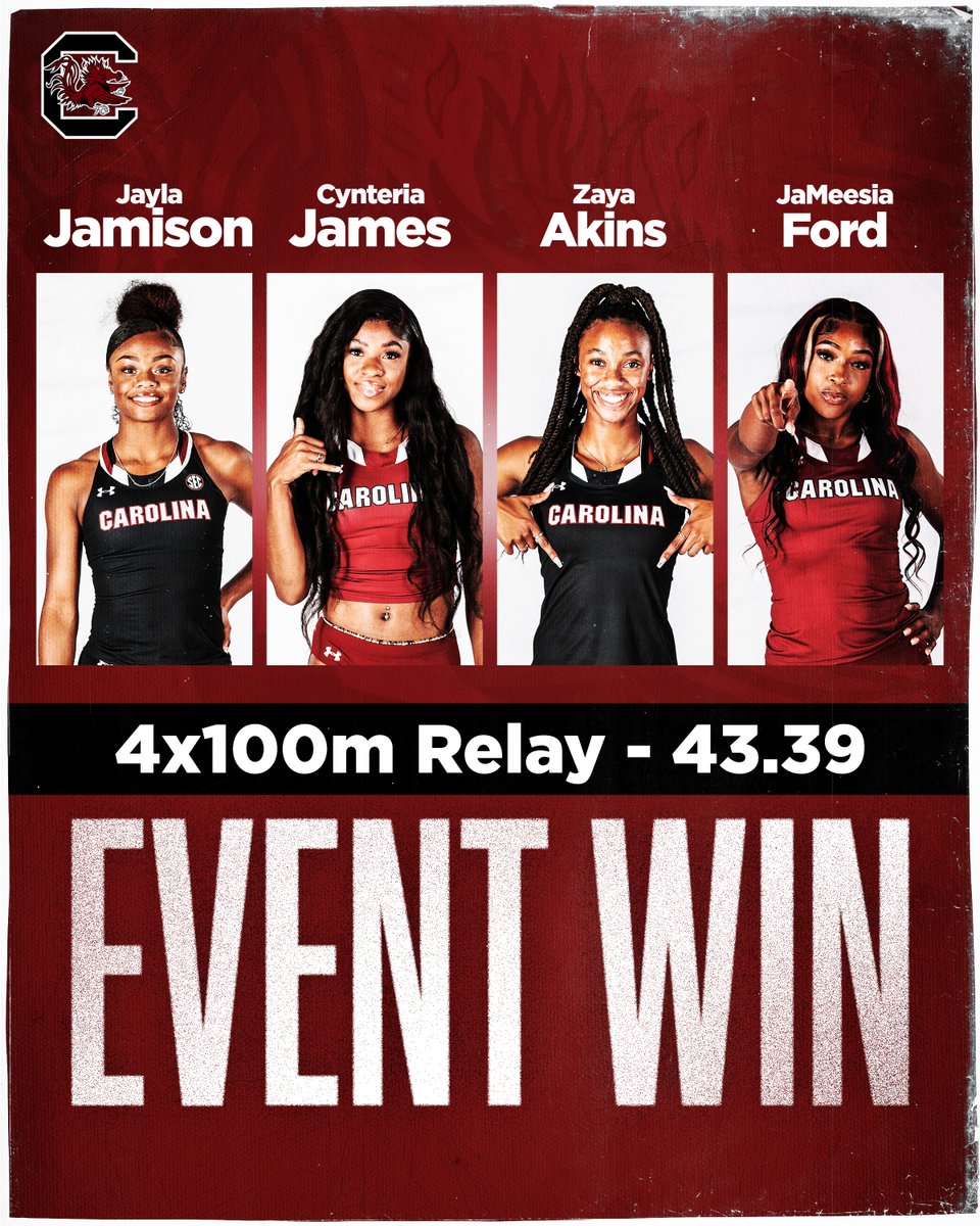 The women starting off the final home meet strong with a win in the 4x100m relay! #onecockymind #cockyandconfident