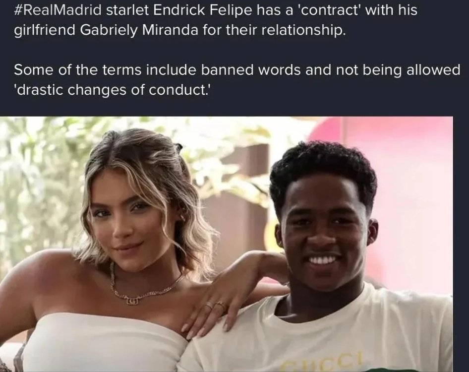 Imagine being so offended by words you make a contract with your gf so she doesn't hurt your feelings💀