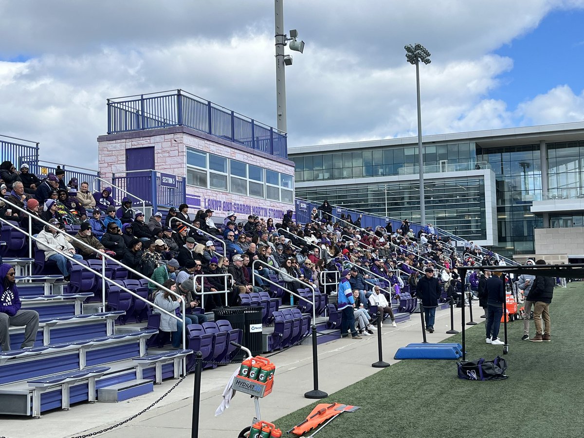 Pretty good crowd watching practice on a crisp and blustery day on the lake