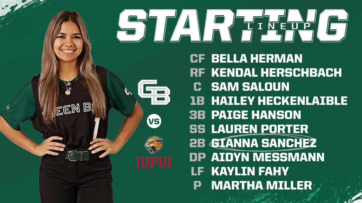 Gianna Sanchez gets the start at second base! First pitch in 1⃣5⃣ minutes. #RiseWithUs | #HLSB