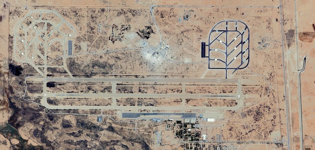#PriorityTargets

Ain Oussara AFB , housing MiG-25 Foxbats , 440km away from us 

Systems used : ground based EW systems to jam/deceive air defenses, and air based ISR/AEW assets to detect targets.

Weapons used : F-16C/D loaded with JSOW, HARM , JDAM/Paveways , Harops SATCOM .
