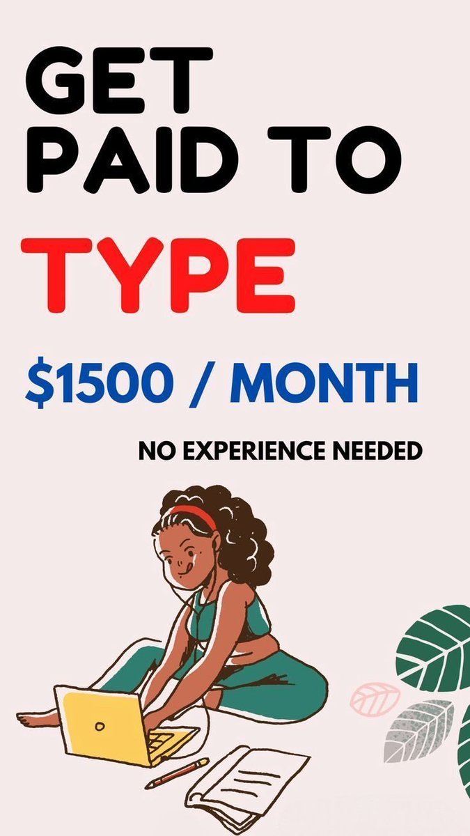 💰 Get Paid to Type and Earn $1500 Per Month!💰

What You Need:
Smartphone/PC 📱
High-Speed Internet 🚀
yping Skills ⌨️

How to Get :
1) Follow me (So I Can DM)
2) Like and Share this post
3) Comment "TypeJob"

Don't miss out on this opportunity

#TypingJob #WorkFromHome #Earn