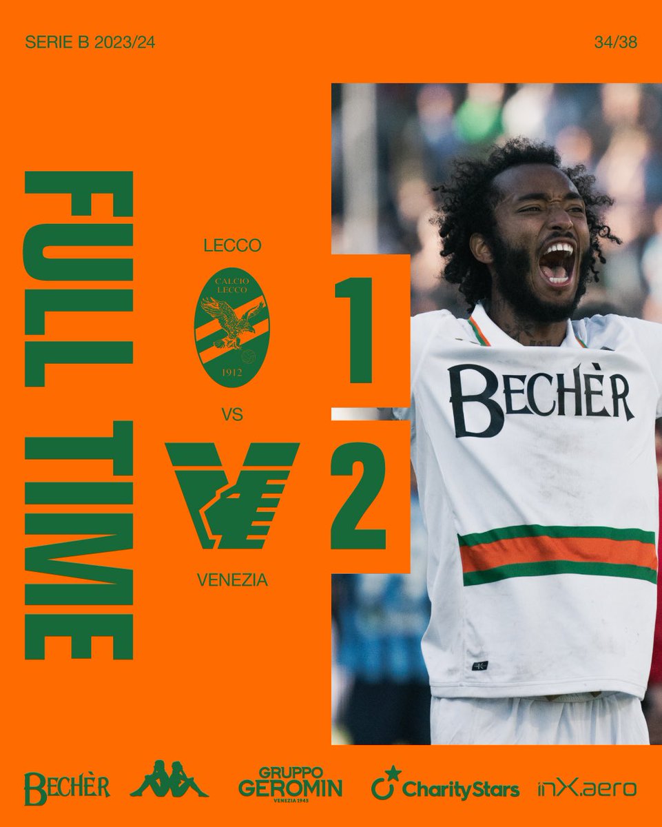 FULL TIME | #LeccoVenezia 1-2 22’ Buso 58’ Pohjanpalo 60’ Busio #ArancioNeroVerde🟠⚫️🟢