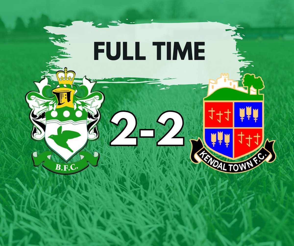 FULL TIME Burscough FC 🟢 2-2 ⚫️ @kendaltownfc We end the season with a draw. Thanks to Kendal and their fans for travelling up today. Our Awards Night takes place from 6:30pm for all our players, fans, staff and committee. 🍻🇳🇬