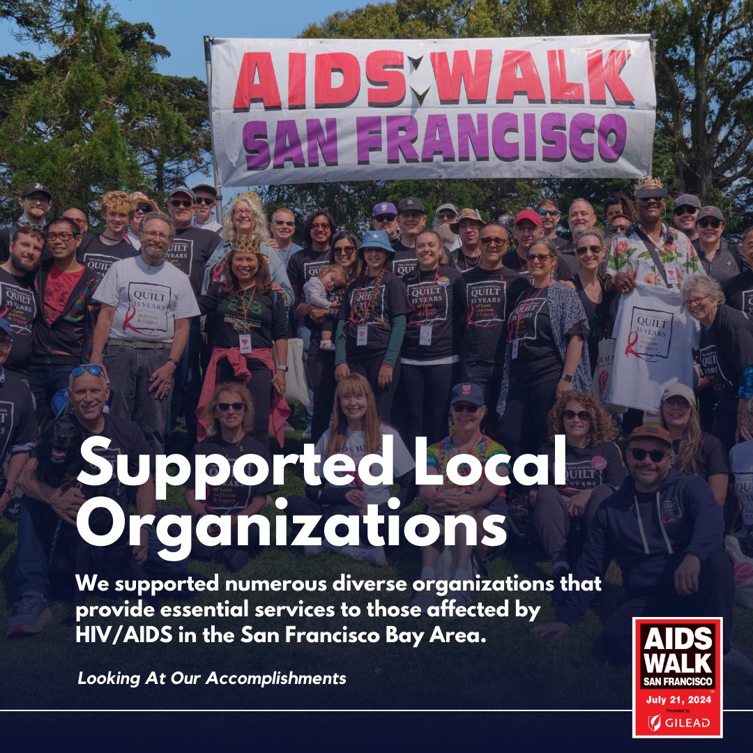aidswalksf's tweet image. As we get ready to lace up our shoes and hit the pavement for another fabulous AIDS Walk San Francisco, let’s look back on all we accomplished last year because of the dedication of Walkers like you! 
Join us again on Sunday, July 21 and see our impact in action!
