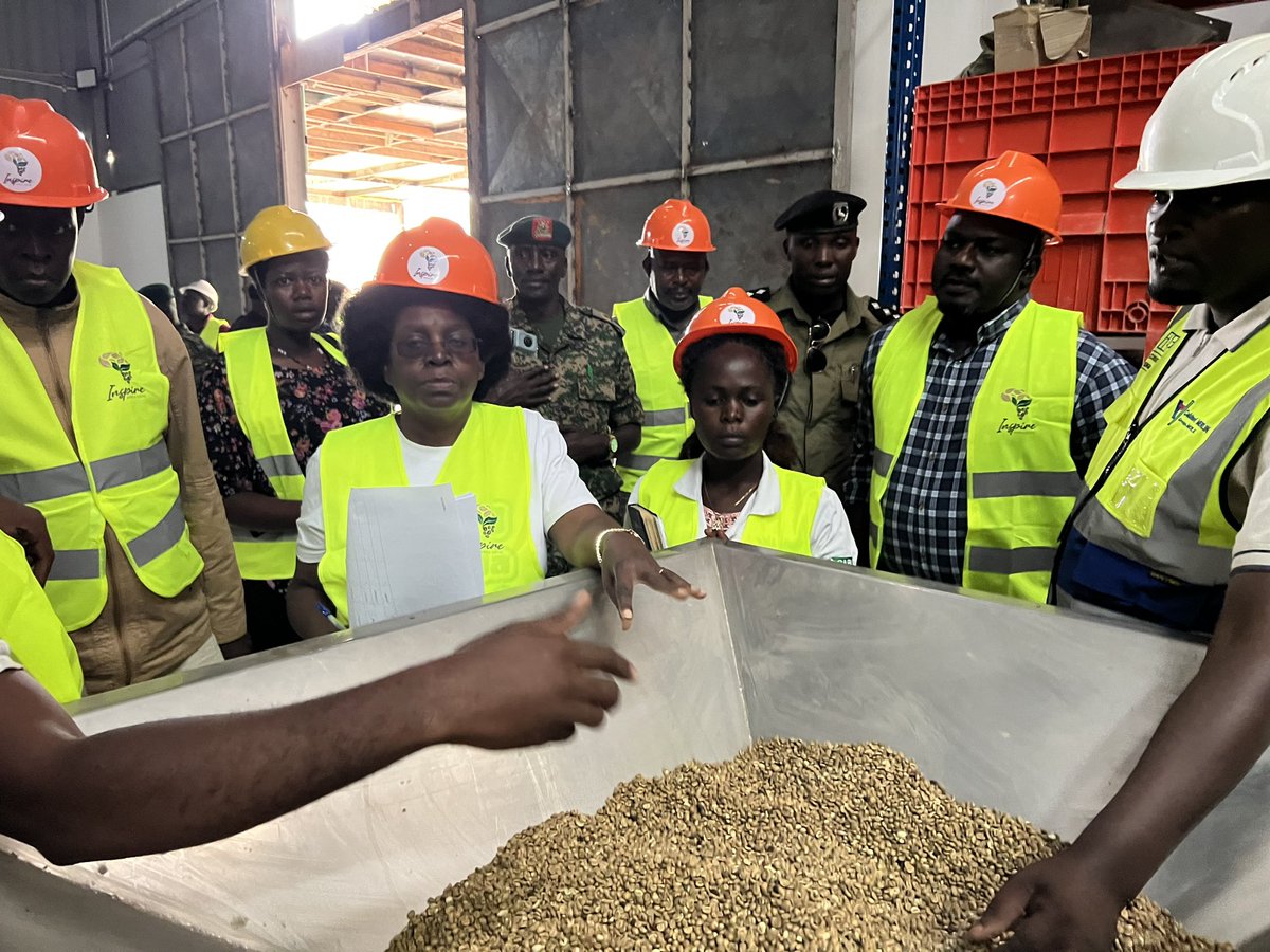 UGANDA’S BLACK GOLD SET TO SEE THE LIGHT
 
During her venture assessment visit in Ntungamo district at Inspire Africa Coffee Hub, a subscriber to the Coffee Investment Consortium Uganda  (CICU) Limited, the minister for Science, Technology and Innovation Hon. Dr. Monica Musenero