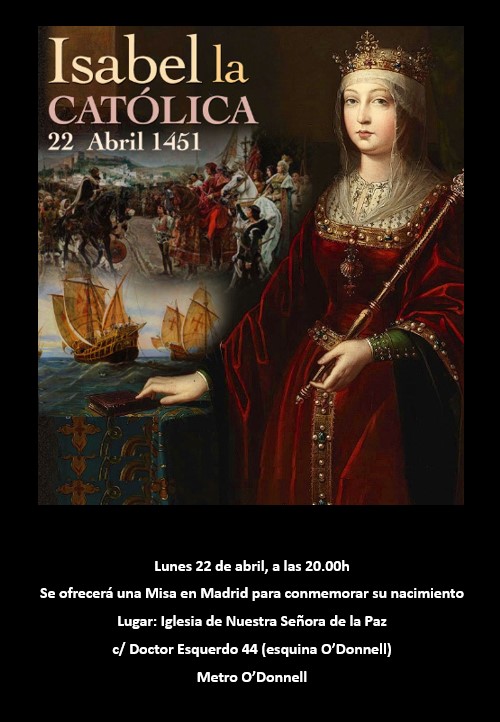 En conmemoración del nacimiento de nuestra querida Reina #IsabellaCatólica.👑
¡Se agradece RT!