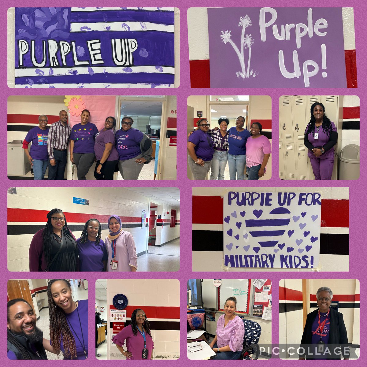 Our Last Spirit Day was Purple Up Day!! #monthofthemilitarychild #purpleupday