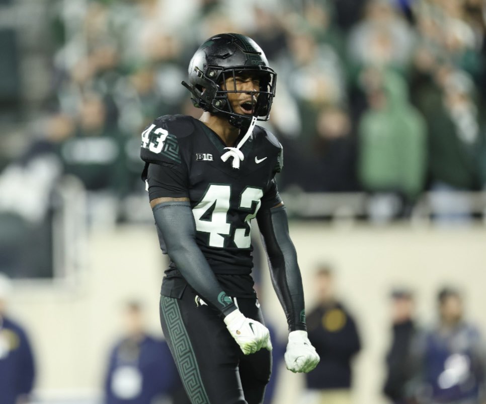Have asked a couple scouts about names to watch for the 2025 NFL Draft. Michigan State DB Malik Spencer has come up - 6-1, 205-pounder with quickness and athleticism. Had 72 tackles and 6 PBUs last season for the Spartans. Spencer has a shot to elevate himself into the 1st-round