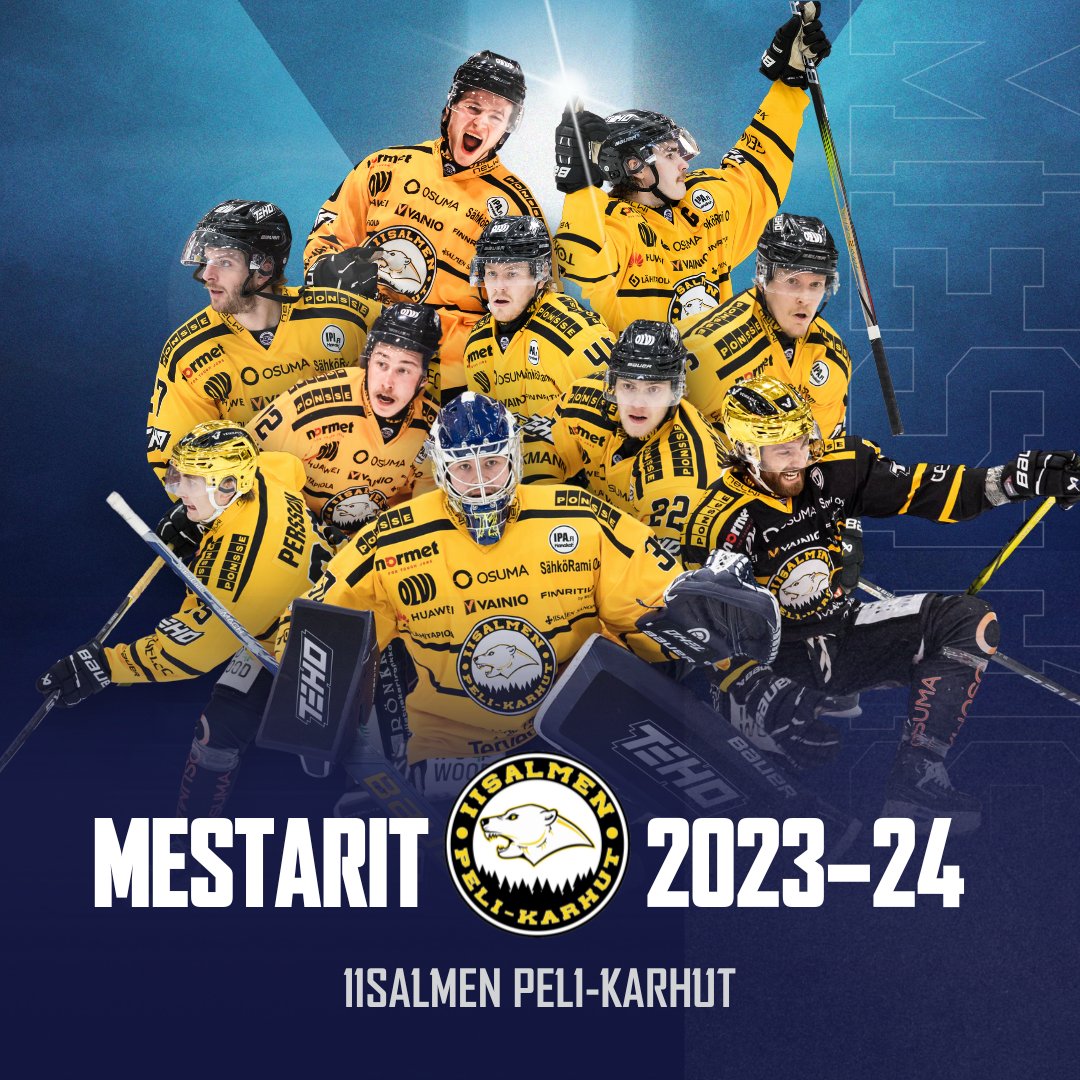 🏆 <a href="/IPKedustus/">Iisalmen Peli-Karhut</a> on Mestiksen mestari kaudella 2023–24! 🏆

#Mestis #SuomenViihdyttävintäLätkää