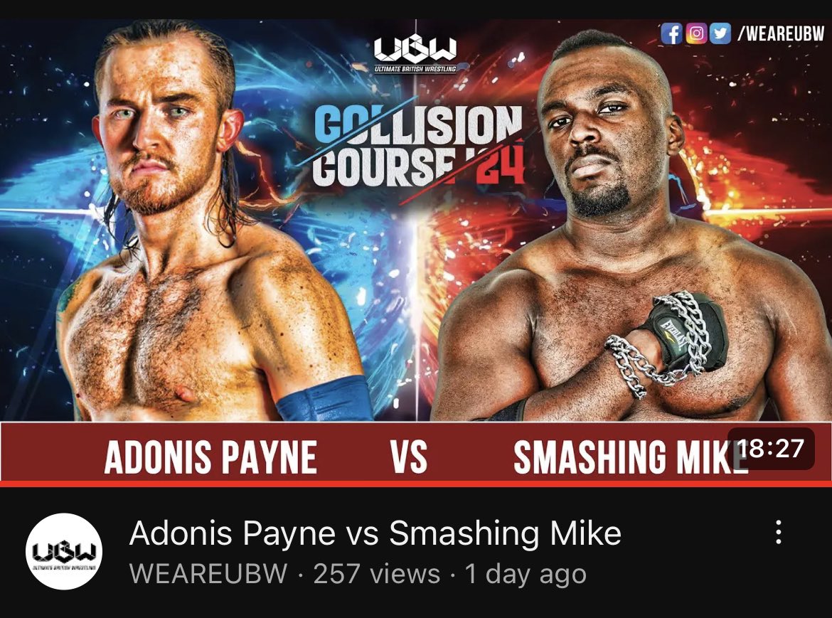 Chris Ares (@chrisarespw) on Twitter photo Hell of a match from <a href="/weareubw/">Ultimate British Wrestling</a> in February up on the YouTube.
Canadians, ab checks and a big old kick to the face. Always a pleasure going up against <a href="/smashingmike_s1/">Smashing one</a>
Watch below โ๏ธ๐น
youtu.be/vFuml0ir7mM?siโฆ Hell of a match from <a href="/weareubw/">Ultimate British Wrestling</a> in February up on the YouTube.
Canadians, ab checks and a big old kick to the face. Always a pleasure going up against <a href="/smashingmike_s1/">Smashing one</a>
Watch below โ๏ธ๐น
youtu.be/vFuml0ir7mM?siโฆ