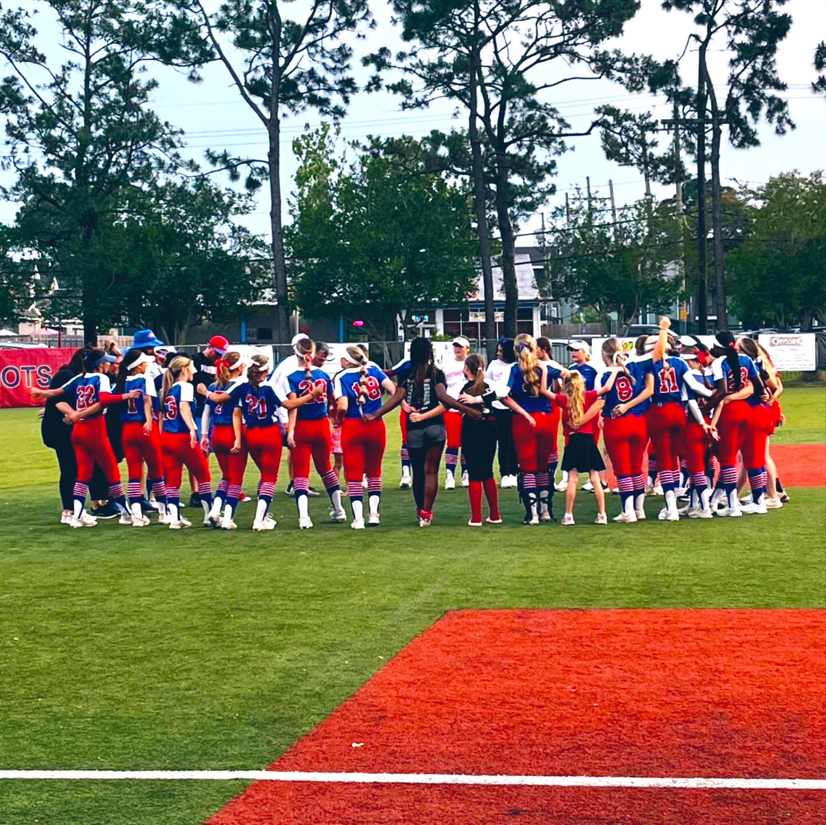A great win against a great team! Next up semifinals!!! #JohnCurtisLadyPats ❤️💙 #SulphurBound #LetsGeaux