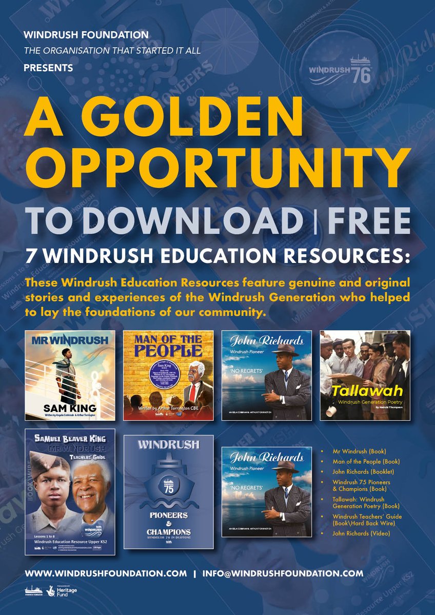 Next week in Southwark, London, sees the start of an 18-month rollout of Windrush Education Resources in schools there. Windrush Foundation will be aiming to make three school visits each week. Primary and secondary schools can DOWNLOAD FREE from windrushfoundation.com
