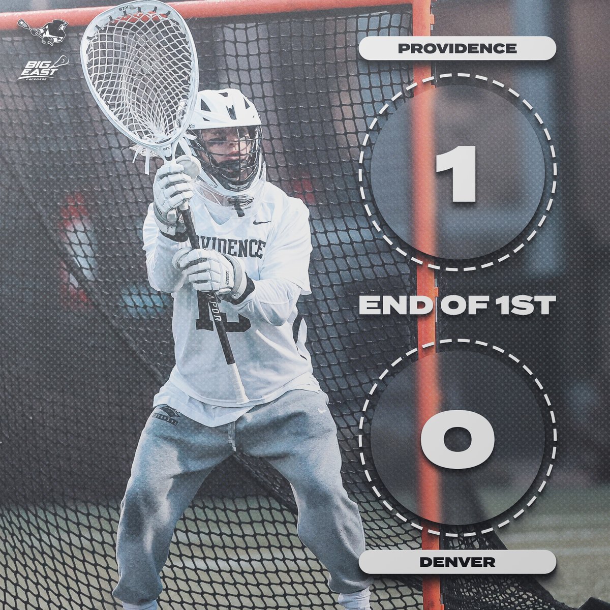 Joseph's lone goal gives the Friars the lead after the first quarter of play! #GoFriars