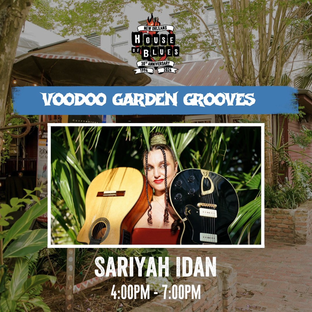 HOBNOLA's tweet photo. We're certainly on a high today in the Voodoo Garden 🌴 ! Make sure to stop by for some great tunes over an appetite 🥧 

🍹 Happy Hour begins @ 5PM 
🎸 Live music by Sariyah Idan @ 4PM followed by Cricket &amp; The 2.19 @ 7:30PM
🍔 RSVP via OpenTable: https://t.co/SPQfE7gCAg https://t.co/TiwxTFaGVk