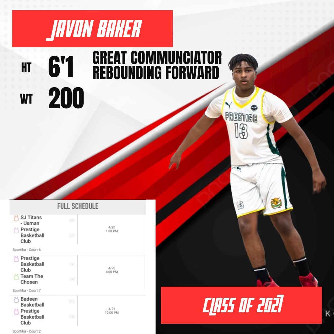 Erik Podell (@coach_epo) on Twitter photo 2027 Javon Baker is a fantastic communicator and plays with a high motor! 2027 Marvin Dulorie can really shoot it. Both are SCHOLAR ATHLETES! They play together on <a href="/CasWade1123/">PrestigePreparatoryAcademy</a> #prestigeprepaau 2027 Javon Baker is a fantastic communicator and plays with a high motor! 2027 Marvin Dulorie can really shoot it. Both are SCHOLAR ATHLETES! They play together on <a href="/CasWade1123/">PrestigePreparatoryAcademy</a> #prestigeprepaau