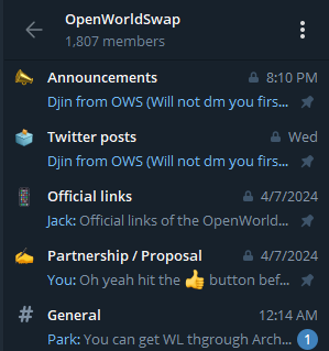 For @openworldswap $OWS whitelist, we still have 
$BOW = 88 slots
$HUNT = 100 slots

👀 who want to missing out??

$OWS is growing daily, and I have receive multiple DMs from multiple groups for whitelists and presale inquiries. @Maxkahiro is busy handling those for this moment.