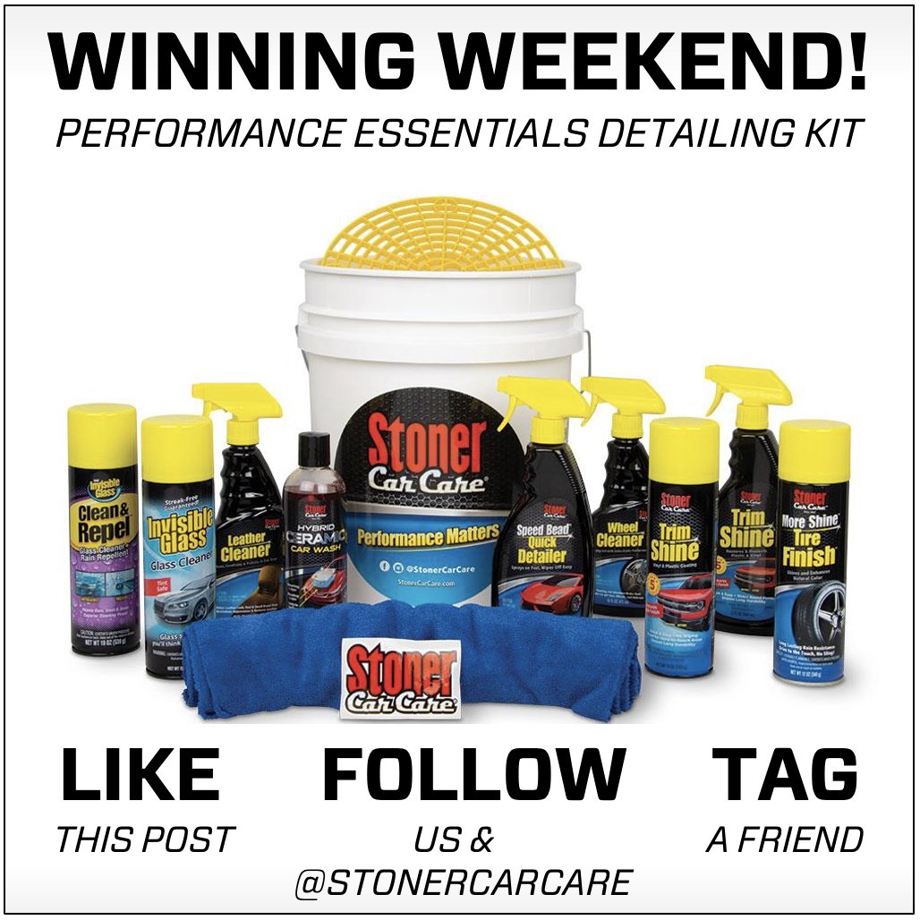WHteamofficial's tweet photo. GIVEAWAY! Like this post, follow us &amp; @StonerCarCare1 tag a friend &amp; repost to enter to win! Winner gets 2️⃣ Performance Essentials Detailing Kits 1 for you &amp; 1 for a friend‼️ 

Winner will be randomly selected from among all entries and announced here on Monday. 

#giveaway https://t.co/yBdNfLSEpq