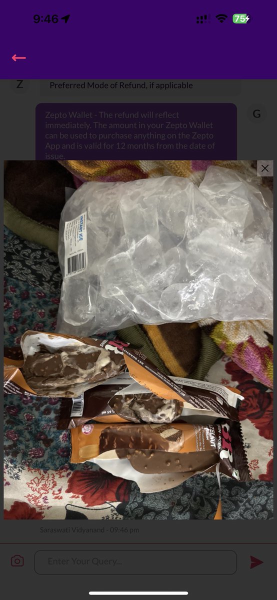 hygauravhere's tweet photo. @zeptocares melted items delivered there is no customer support 
Zepto is scamming or what ? https://t.co/ykEk5CDP6T