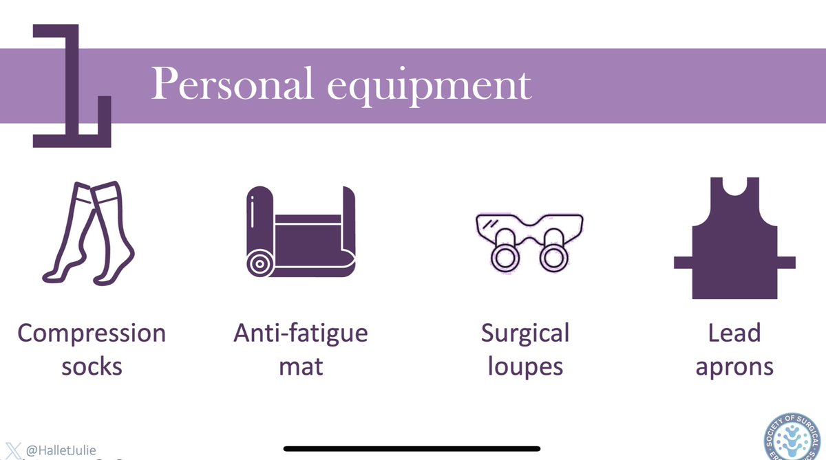 Personal equipment 🧦Compression socks 🧍🏻‍♀️Anti-fatigue mats recommended by OSHA👷🏻‍♀️ 👓Loupes well-fitted: consider prisma/ergo loupes ☢️Lead apron: personal one, skirt + vest ideal /2