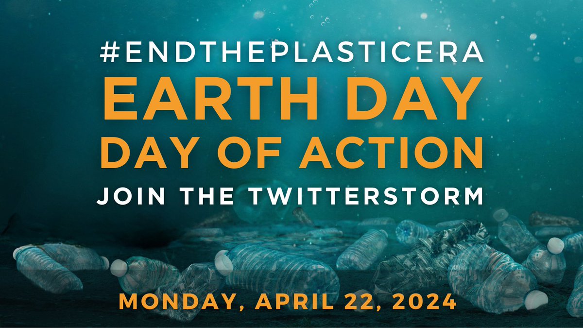 Join the Twitterstorm on #EarthDay to #EndThePlasticEra!

On Apr 22, help flood Twitter/X with messages demanding Canada show leadership to end plastic pollution at next week's #PlasticsTreaty negotiations in Ottawa.

Check back here on Monday for more details 💚 @envirodefence