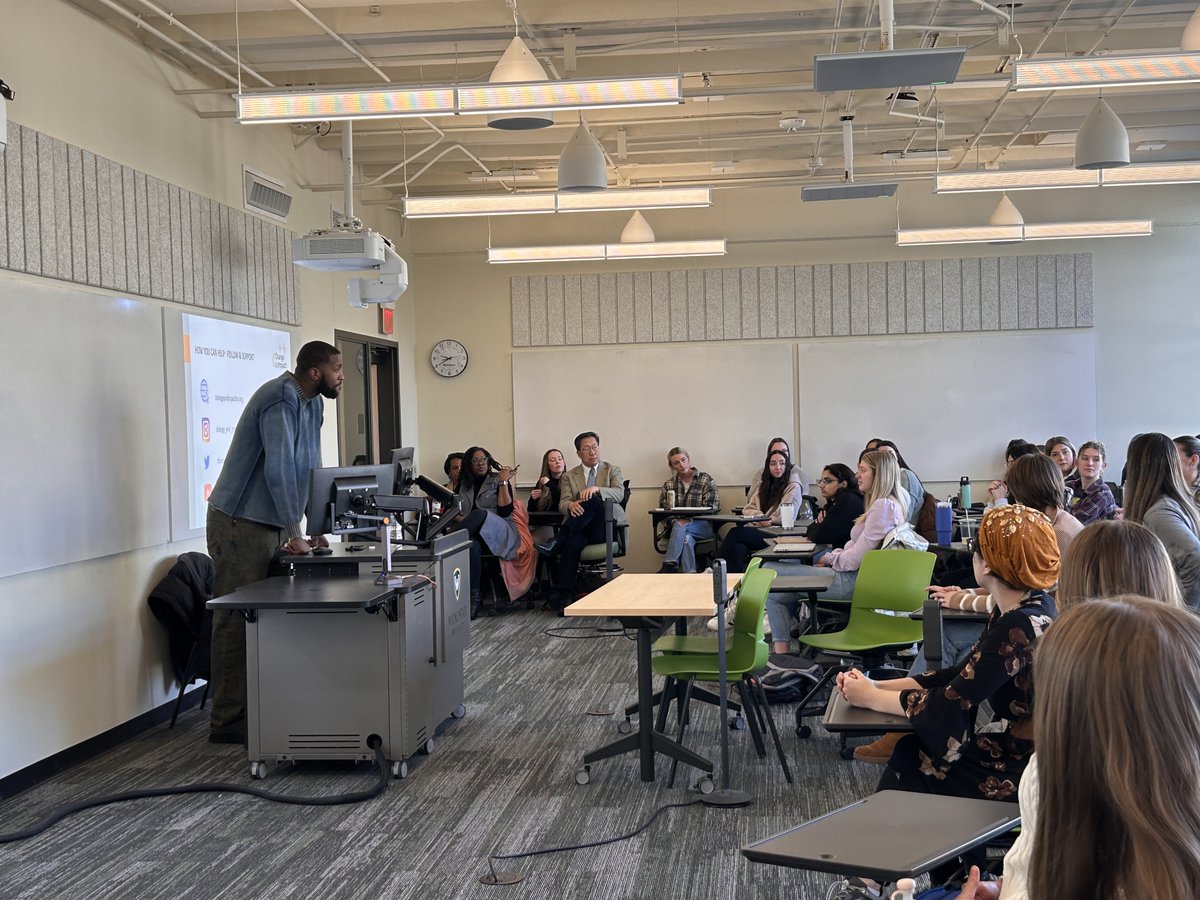 When NBA veteran and @change_n_impact CEO @MKG14 spoke with students in the Communication Sciences and Disorders program, he shared how speech-language pathologists helped him — offering Warriors an opportunity to see the lasting impact they can have. #WayneState