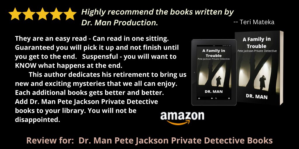Great Review: PETE JACKSON PRIVATE DETECTIVE by Dr. Man @drmanproduction @mystery_ol @fiction_ol @writers_ol @bookslafayette @authors_ol #WritingCommunity #CrimeFiction Buy Direct: smpl.is/901ev