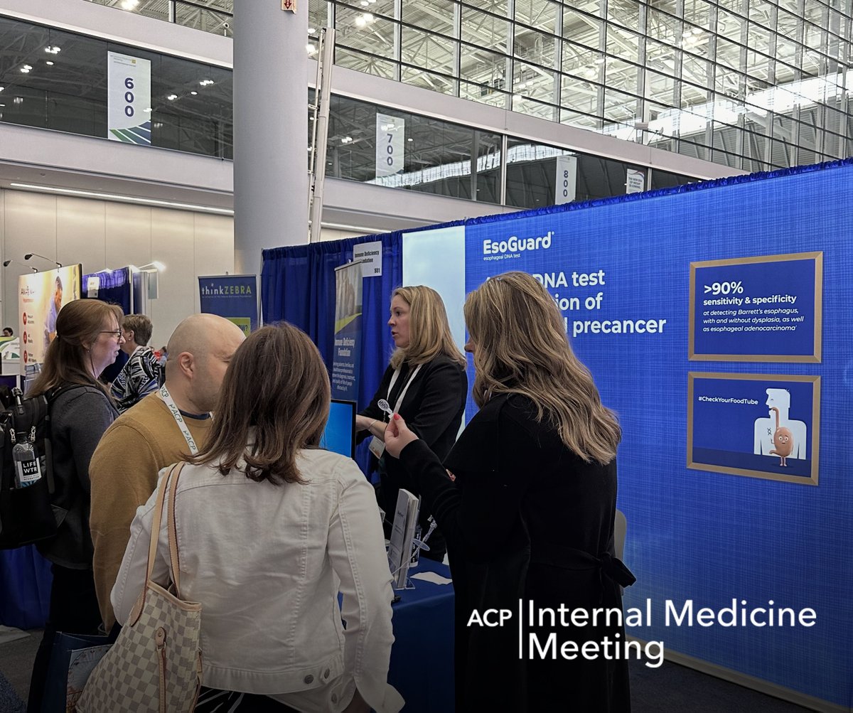 Join us for the final day of the @ACPIMPhysicians Internal Medicine Meeting. 

Visit booth 549 to find out how you can offer your patients the in-office test that's changing the way esophageal precancer is detected. 

#NationalCancerPreventionMonth #EsoGuard