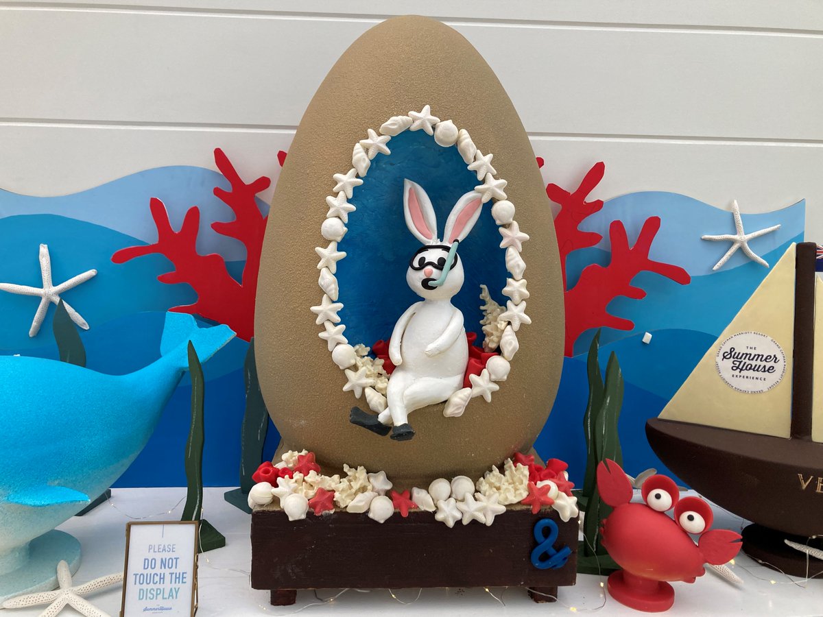 ExpatriateBaker's tweet photo. During Easter Week on Grand Cayman, the locals camp on the beach. Hotels have amazing Easter egg displays. https://t.co/TAHS4f5zqA https://t.co/OlOpWcZmia