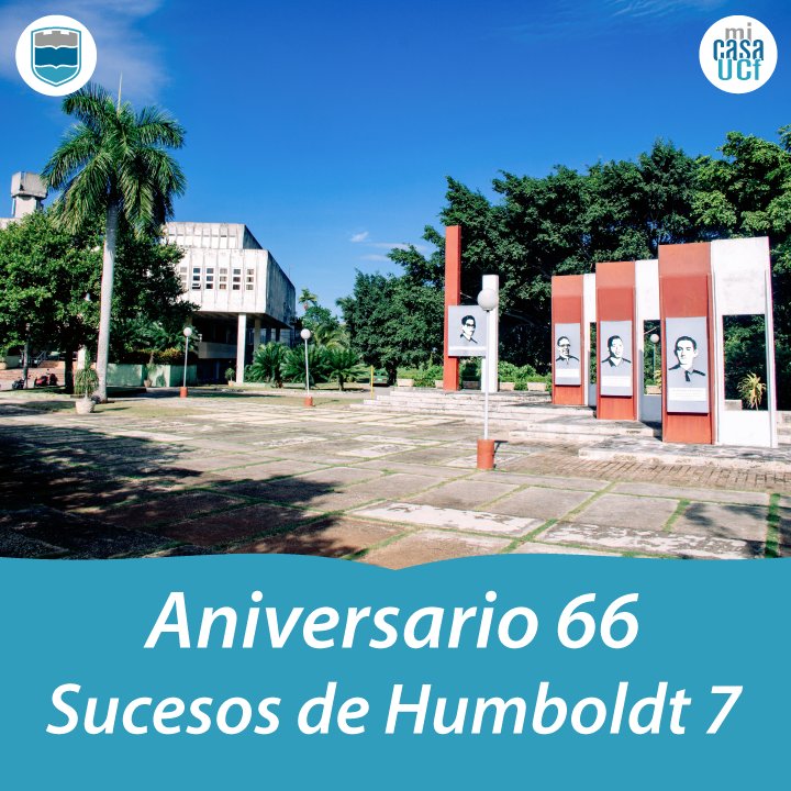 📌 Recordamos #hoy en #MiCasaUCf, el #Aniversario66 de los sucesos de #Humboldt 7⃣. 

#Cuba 🇨🇺 no olvida a sus #mártires‼

#SomosUCf #TenemosMemoria #AbrilDeVictorias #UniversidadCubana 
.
@OrquiUCf @OSU_UCf @UNAH_Cuba @CubaMES @WalterBG_MES @AAB_Cuba @Alexis_J_Stuart