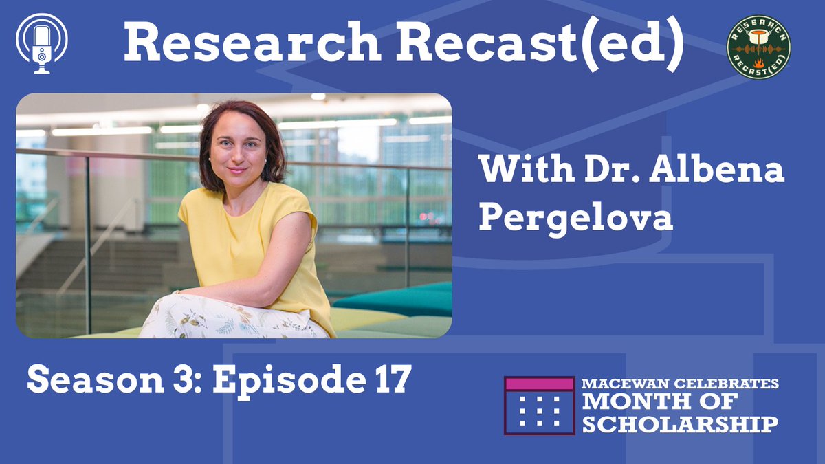 Our #monthofscholarship continues with our latest #researchrecasted episode! @MacEwanU's Dr. Albena Perglova shares her research that explores whether entrepreneurship education can motivate more women to enter STEM fields as entrepreneurs. Listen Here: shorturl.at/mntxC
