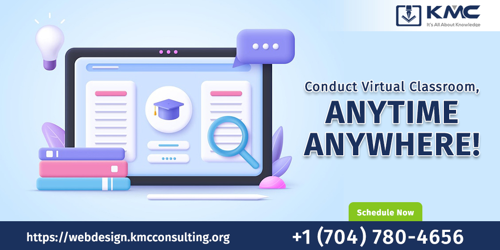 Conduct Virtual Classroom, Anytime Anywhere!
Know More: webdesign.kmcconsulting.org/lms-virtual-cl…

#virtualclassroom #webdesign #mobileapps #wordpress #shopify #newjersey #lms #logodesign #PHP #DOTNET #KMCBlog #SEO #SEOOPTIMIZATION #websiteoptimization #ecommerce