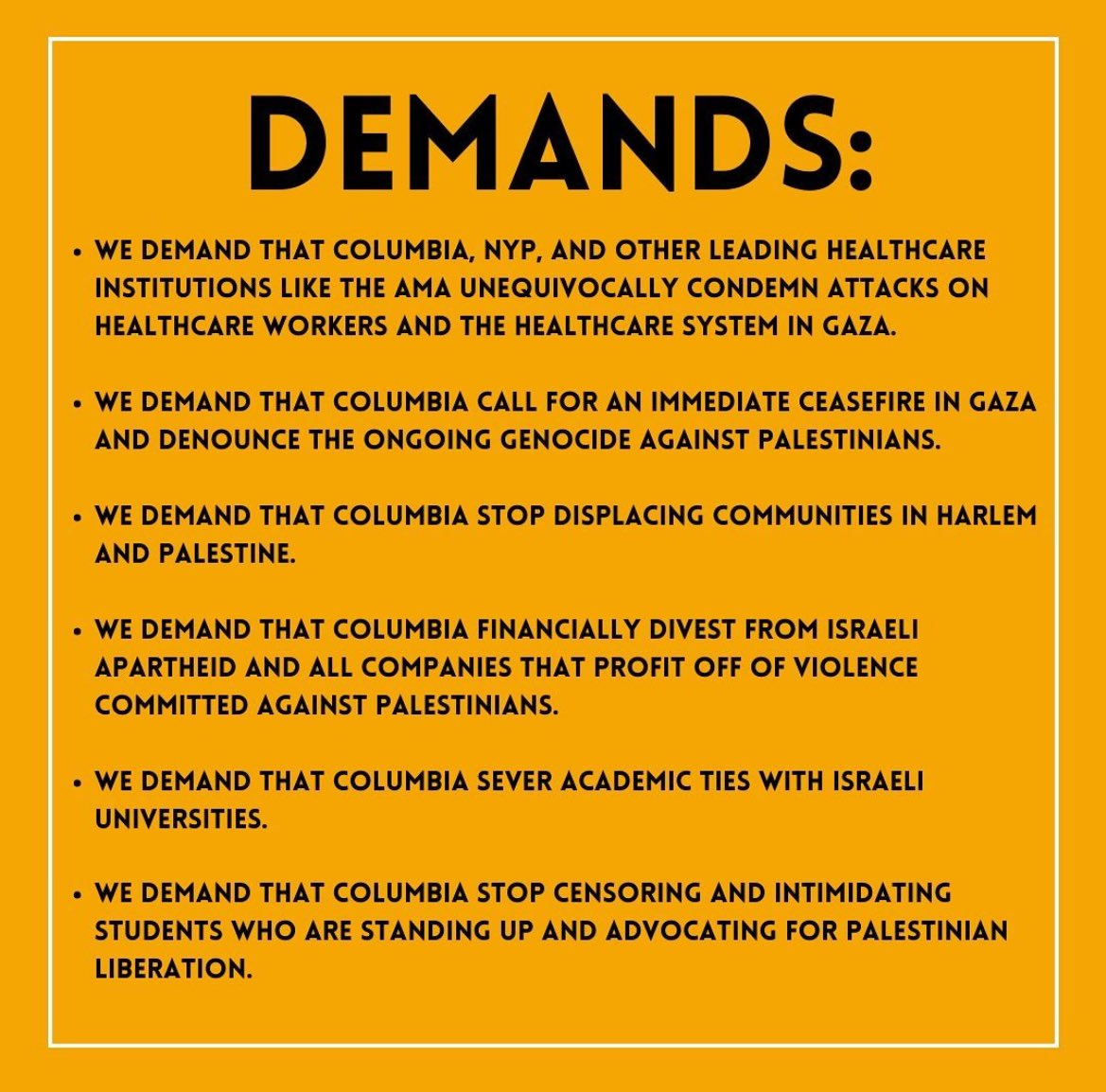 ColumbiaSJP's tweet photo. MARCH AGAINST DISPLACEMENT ❤️‍🔥Join us in community at 3 PM, United Palace to rally against @Columbia’s displacement in Harlem &amp; Palestine. 
We call for an end to Columbia University’s complicity! https://t.co/RySFI70LaZ